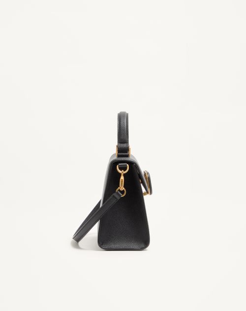 Valentino Garavani - Valentino Garavani Vsling Small Handbag In Grainy Calfskin - Black - Woman - Top Handle Bags